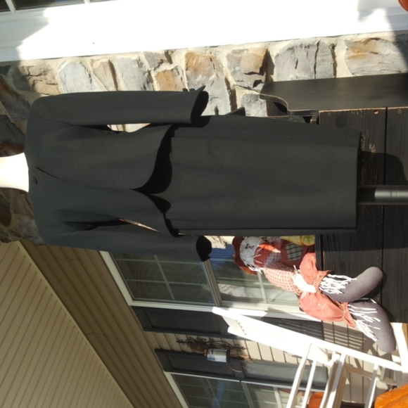 JOS. A. BANK CLOTHIERS ♡ Vintage Black 2pc Pure Wool Fully Lined Skirt Suit 4 - Picture 6 of 17